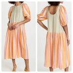 Stine Goya Amelia Dress Woven Stripe Orange Photo 1