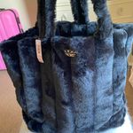 Victoria's Secret Plush Black Tote Bag Photo 0