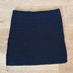 H:ours  - Ribbed Knit Mini Skirt with Side Peep Holes in Black Photo 2