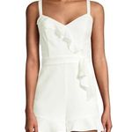 Parker Cartagena Pearl White Tie Waist Romper Size 6 Photo 0