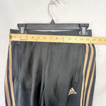 Adidas  Womens Tiro 17 Black Tapered Training Pants Sz XS Gold Stripe Track Zip Photo 9