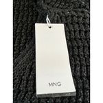 Mango Black Metallic Knit Halter Dress Mini XS Photo 11