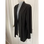 Roz & Ali  Womens Black Open Front Waterfall Cardigan Jacket XL Layering Drape Photo 6