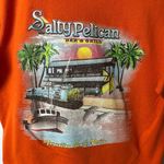 Salty Pelican Bar & Grill T Shirt Orange Small S Graphic Tee Cotton Short Sleeve Photo 6