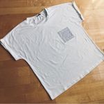 On Twelfth Short Sleeve, Rhinestone Bling Pocket Tee, White, Colorful, Size XL Photo 15