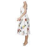 Sachin + Babi for BHLDN Blaine Taffeta Square-Neck Midi Dress, Ivory Combo, SM Photo 6