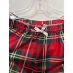 Unbranded red green plaid bow tie front elastic waist sleepwear short shorts Med Photo 1