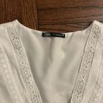 ZARA Cream Lace Detail Sleeveless Blouse Photo 1
