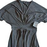 Boston Proper  Black Kimono Sleeve Wrap Front Maxi Length Stretch Size Medium NWT Photo 3