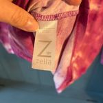 Zella Z by Pink/White Long Sleeve Front Knot Tie Dye Top | Women Size Small Photo 3