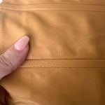 ZARA  Faux Leather Corset Style‎ Strapless Dress Camel Medium Photo 5