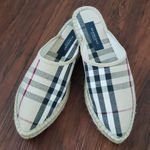 Burberry  Tan Nova Check Feminine Chic Loafer Espadrille Size 37 Photo 0