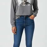 Women's Gray Poetic Justice Long Sleeve Tee L Size L Photo 0