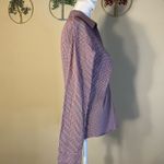 Van Heusen Stretch Berry and White Pin Check Pattern Long Sleeve Button Down S Photo 3