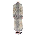 Pinko Chemisier Rosalina Floral Animal Print Long Sleeve Shirt Maxi Dress Size 4 Black Photo 2