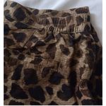 Easy Spirit  Silk Linen Blend Cropped Pants Animal Print Brown Size 14 SKU 28 Photo 11