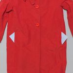 Kate Spade New York Womens Coat Red Cotton Silk Blend Button Pockets Bow S Photo 2