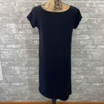 Eileen Fisher  Black Organic Cotton T-Shirt Dress Photo 3