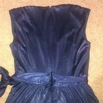 Dress the Population  Krista Plunging V-Neck Side‎ Slit Gown Dress Navy Blue M Photo 6