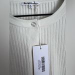 Reformation  Joanne ribbed Cardigan cream long sleeve Organic cotton XL NEW Photo 3