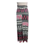Vanilla Bay Aztec Tribal Maxi Skirt Gray Pink Chevron Boho Foldover Waist S Photo 3