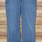 Southern Stitch Ladies Straight Leg Embroidered Denim Blue Jeans Size 33 33R Photo 0
