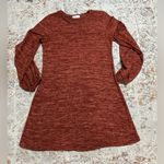 Altar'd State  Balloon Sleeve A-Line Sweater Dress Size Large burnt orange/red Photo 0
