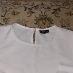 FLAW Elegant White Blouse with Sheer Sleeves pearl sparkles Size M Photo 1