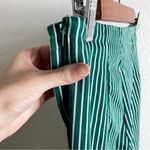 H&M -`♡´- Free!  Cropped Green White Stripe Trouser Pant Size 2 Photo 6