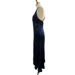Neon Blonde Blue Velvet Long Dress Size‎ Small Photo 1