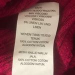 Lucky Brand Pieced Linen Tank Top Small Cerise Photo 7