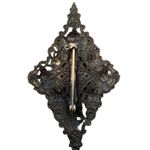 victorian goth antique gold color with gray stone brooch Photo 1