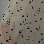 dELiA*s Tan Sheer Relaxed Heart Print Blouse 2010s Y2K size M Blue Size M Photo 1