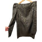 Vintage Jacquard Black & Gold Mini dress Photo 5