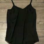 Who What Wear Y2K Style  Black Slip Top with Adjustable Straps, Size Small Photo 0