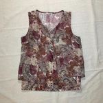 Roz & Ali Sleeveless Paisley Print Blouse - Large Photo 0