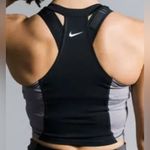 Nike  Sports Bra Crop Top Black Gray Colorblock.  Size Women's small Photo 2