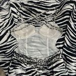 Betsy and Adam Zebra Print Formal Gown Dress Photo 5