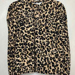 Topshop Womens Leopard Print Long Sleeve Top Blouse Animal Pattern UK 8 US 4 Photo 0