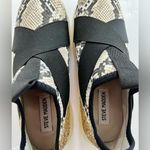 Steve Madden ‘Cryme’ Black/ Gold High-Top Sneakers with Snakeskin Print Size 7 Photo 3