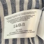 Orvis Womens Linen Blend Button Top L Blue White Striped Coastal Beachy Travel Photo 5