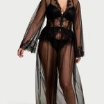 Victoria's Secret Victoria Secret Lace & Tulle Corset Long Robe Photo 0