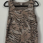 Chico's Chico’s Zebra Print Thin knit Sweater‎ Tank Large Photo 0