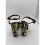 ZARA  Block Heels Womens 5.5 Faux Snakeskin Sandals 4.75" Club Going Out Wedding Photo 4