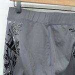 Fabletics Women S/M Mid-Rise UltraCool Floral 7/8 Leggings Gray Black Mesh *READ Photo 3