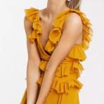 ASOS DESIGN Tiered Ruffle Dress, Mustard, 2 Photo 1
