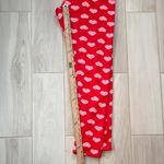 Serra  Red and Pick Heart Fleece Lined Leggings Photo 3