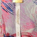 Free People Size MED Purple Tropical Daydream Mini Dress Feather Peacock Print Photo 6