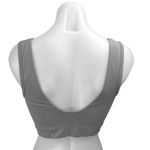 Women's Gray Sleeveless Square Neck Cami Camisole Sports Bra Crop Tank Top Sz S Photo 1