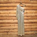 Mac Duggal 26717 SEQUINED ONE SHOULDER BISHOP SLEEVE TRUMPET GOWN Photo 5